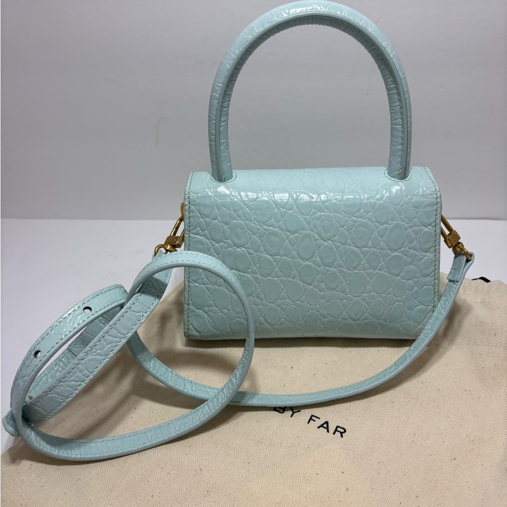 BY FAR Blue Mini Bag with Strap - Picture 7 of 11